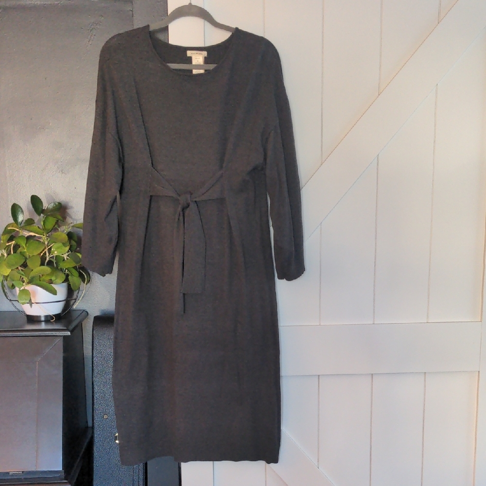 Max Studio Charcoal Long Sleeve Dress